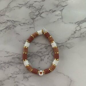 Handmade Clay Bead Fall inspired bracelet.